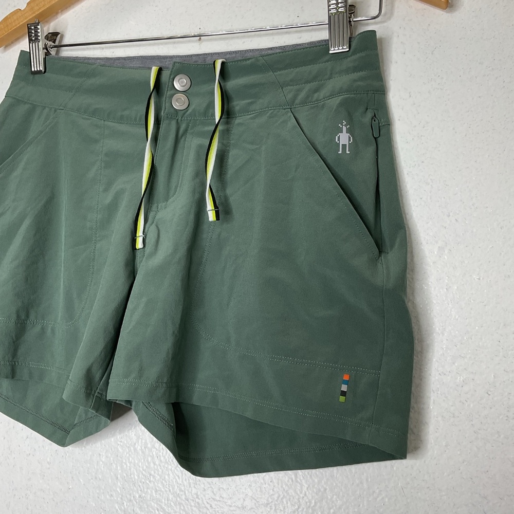 Smartwool Women's Green Merino Sport Lightweight Hiking Shorts Sz XS Activewear - Picture 4 of 9